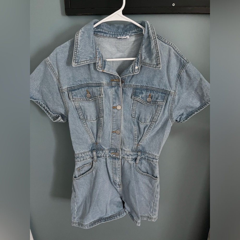 LANE 201 Jean Jumpsuit - Light Blue